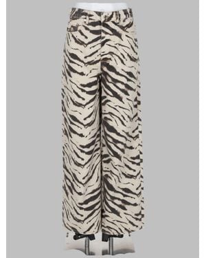 Ganni Jeans Wide Leg Organic Cotton - White
