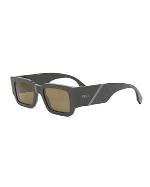 Fendi Shiny Finish Sunglasses For - Gray