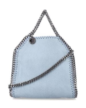 Stella McCartney Falabella Mini Tote Bag With Diamond-Cut Chain & Magnetic Closure - Blue