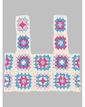 MC2 Saint Barth Halima Jr Girls Cotton Mini Top - Blue