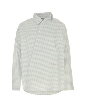 Jacquemus Long-Sleeve Check Shirt - White
