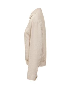 LE SULLY STUDIO Classic Bomber Jacket With Zip - White