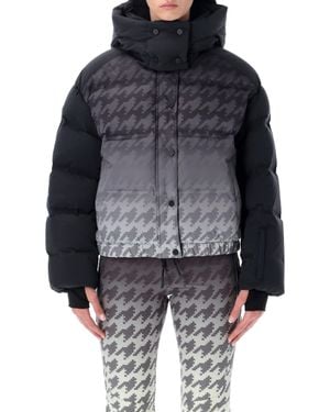 Perfect Moment Houndstooth Moment Technical Puffer - Blue