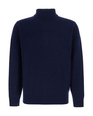 Kangra Wool & Cashmere Turtleneck Sweater With Long Sleeves - Blue