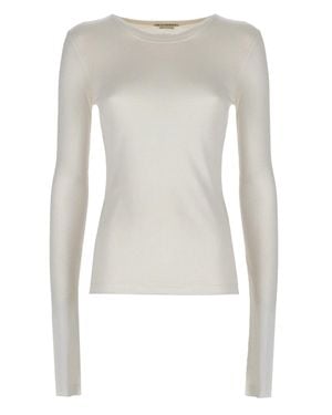 JW Anderson Solid Round Neck T-Shirt - White