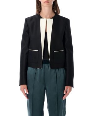Tom Ford Wool Silk Spencer Jacket - Black