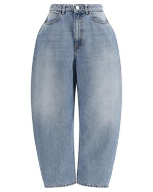 Rohe Front Button Jeans With Zip Closure - Blue