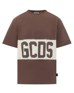 Gcds Band Logo Loose Tee - Brown