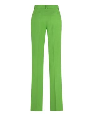 MSGM Flared Viscose Pants - Green