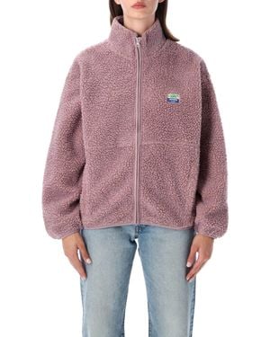 American Vintage Fleece Zip Jacket - Red