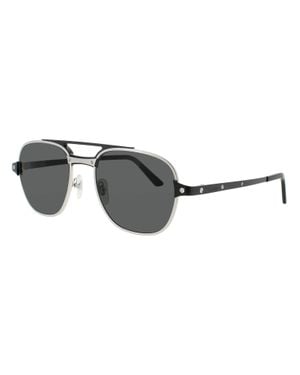Cartier Sleek Metal Frame Sunglasses For - Black