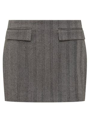Ferragamo Chic Mini Skirt - Gray