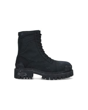 Balenciaga Cotton Boots For - Black