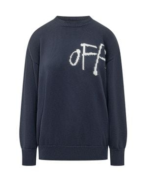 Off-White c/o Virgil Abloh Bookish Knitwear For Ss26 - Blue