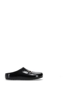 Marine Serre Smooth Lethe Mini Slip Slippers For - Black