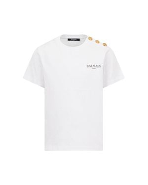 Balmain T-Shirt With Logo - White