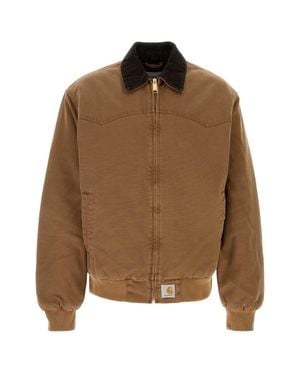 Carhartt Santa Fe Cotton Jacket With Quilted Lining - Brown