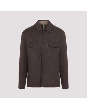 Sease Wool-Blend Shirt Jacket - Brown