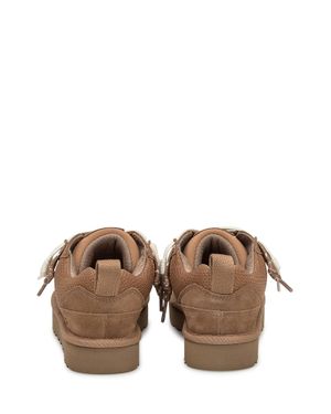 UGG Suede & Mesh Trekking Sneaker With Lace-Up Design - Brown