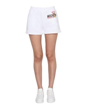 Moschino Cotton Graphic Shorts - White