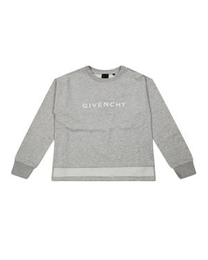 Givenchy Crop Logo Sweatshirt - Gray