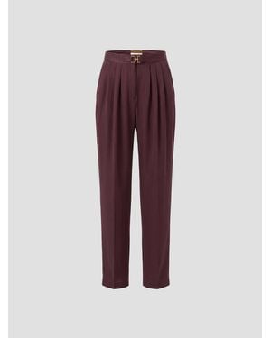 Saint Laurent Chic Tailored Pants - Purple