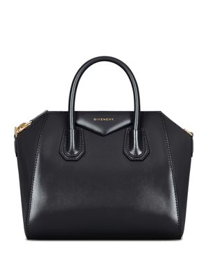 Givenchy Mini Elegance Leather Tote With Accents - Black