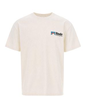 Rhude Graphic Cotton T-Shirt - White