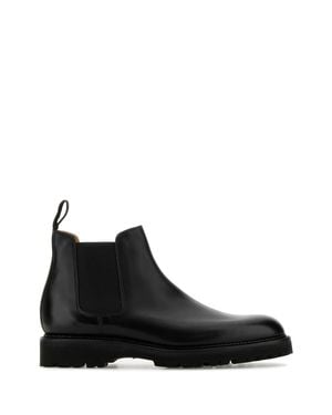 John Lobb Leather Lawry Ankle Boots - Black