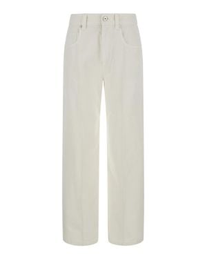 Brunello Cucinelli Tailored Pants With A Sleek Tapered Fit - White