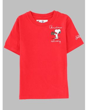 MC2 Saint Barth Mini Cameron Warm Cotton T-Shirt For Kids - Red