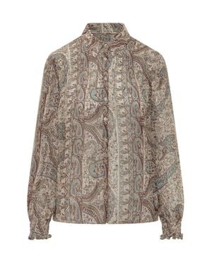 Ba&sh Cleo Button-Up Shirt - Brown