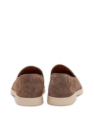 Doucal's Moccasin Loafers With Rounded Toe - Brown