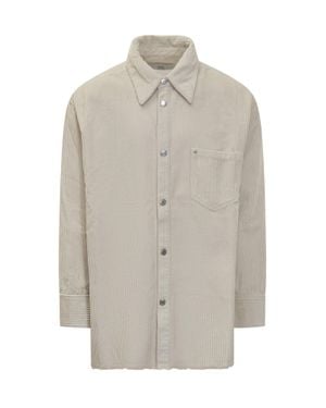 Ami Paris Textured Pocket Shirt - White