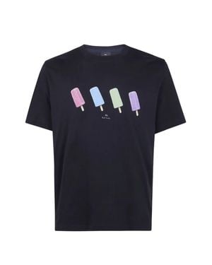 Paul Smith Classic Organic Cotton Mini T-Shirt For - Blue