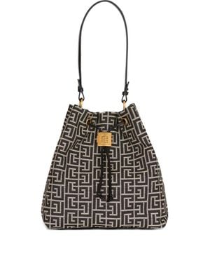 Balmain Sync Monogram Backpack - Black