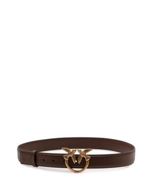 Pinko Beloved Front Buckle Belt - White