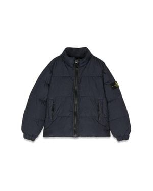Stone Island Mini Down Sports Jacket For Boys - Blue
