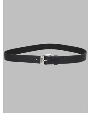 HUGO Buffalo Leather Belt - Gray