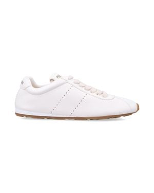 Miu Miu Leather Sneakers With Rubber Outsole - White