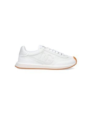 Dolce & Gabbana Calf Leather Sneakers For - White
