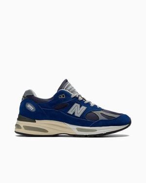 New Balance 991 Suede & Mesh Sneaker - Blue