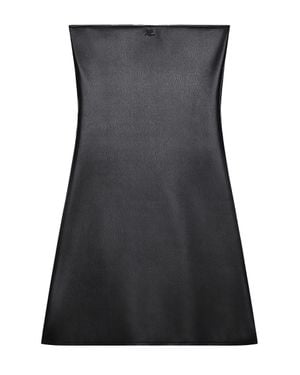 Courreges Strapless Fit-And-Flare Mini Dress - Black