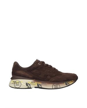 Premiata Low-Top Suede Sneaker - Brown