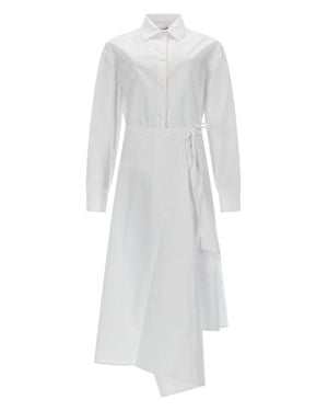 MSGM Dress With Pareo Skirt Cotton - White
