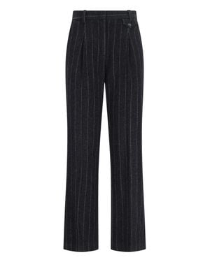 THE GARMENT Wool-Blend Tailored Pants With Viscose Lining - Blue