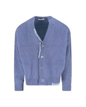 Bonsai Inspired Mohair Blend Sweater For - Blue