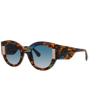 Face A Face Acetate Square Sunglasses 49-23-145 - Black