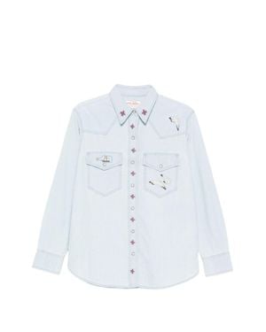 Filson Light Embroidered Denim Shirt - Blue