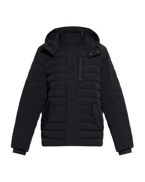 Moose Knuckles Level 2 Warmth Water-Repellent Wind-Resistant Down & Stretch Stand-Collar Jacket With Zip-Off Hood - Blue